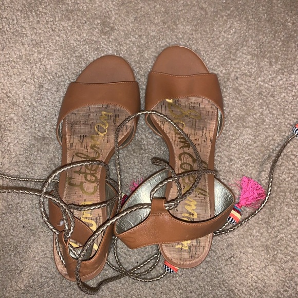 Tie Up Sandals - Sam Edelman Shani Sandals - Picture 2 of 4